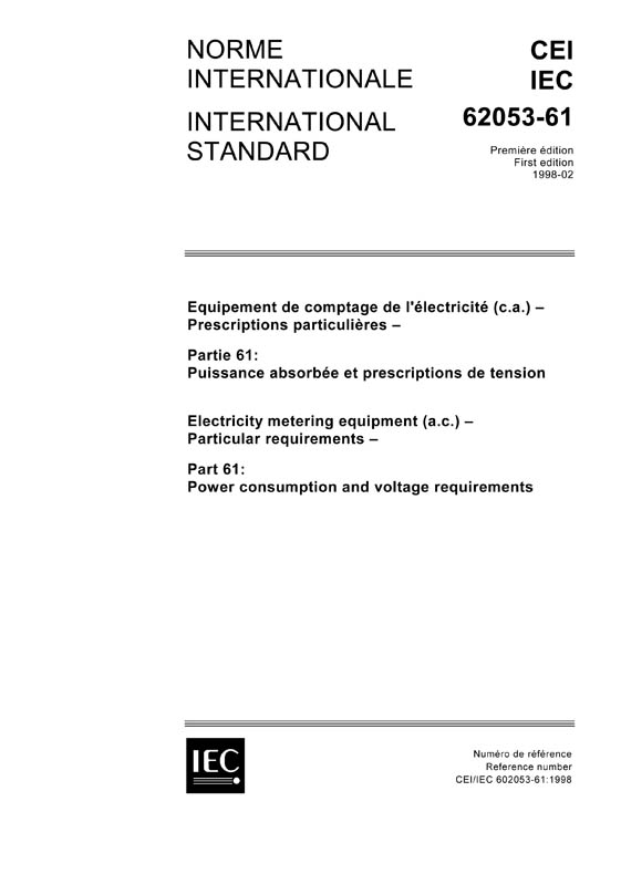 Cover IEC 62053-61:1998